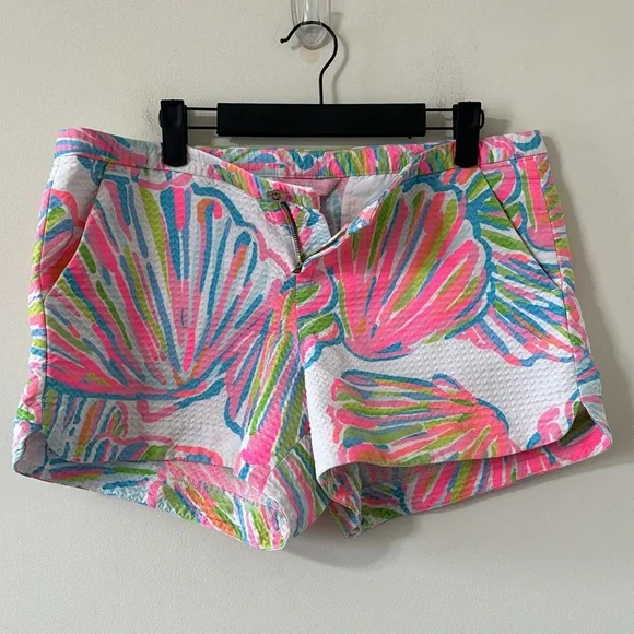Lilly Pulitzer Adie Shorts Resort White Shellabrate Size 10 - Picture 6 of 10